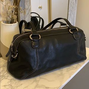 Cole Hahn- black leather hobo handbag
